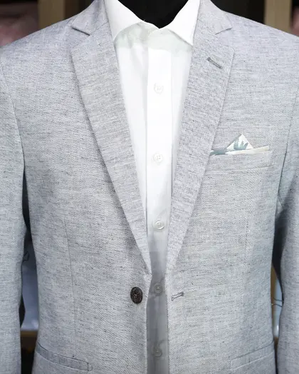 Blazer Slim Azul Metálico summer – Terno do Rei