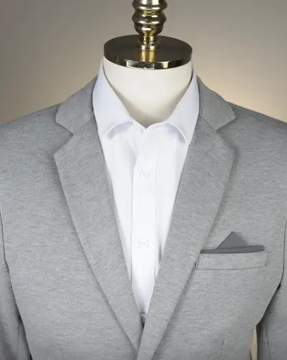 Blazer Slim Tecnológico Cinza Mescla tecido tecnológico – Terno do Rei