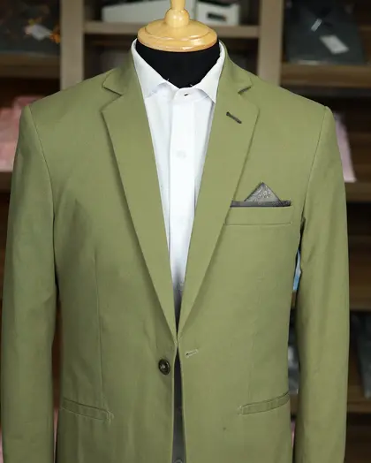Blazer Slim Verde Oliva tecido premium – Terno do Rei