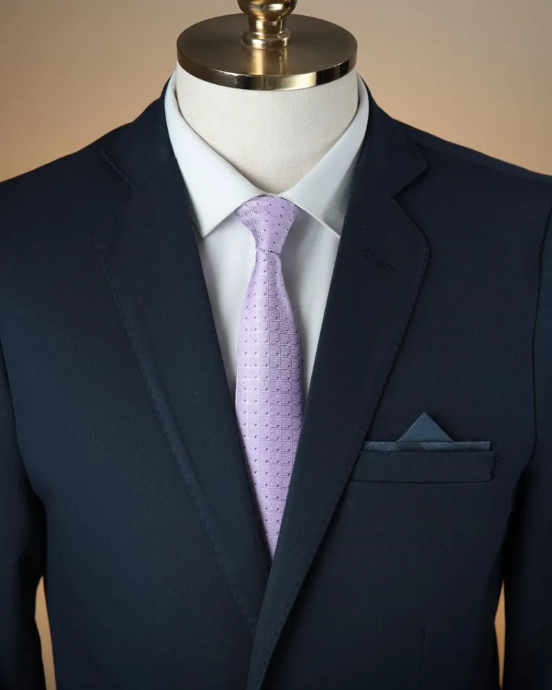 Terno Slim Azul Marinho Fosco poliviscose premium – Terno do Rei