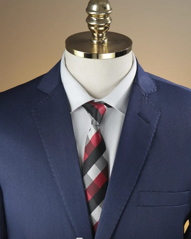 Terno Slim Azul Navy microfibra – Terno do Rei