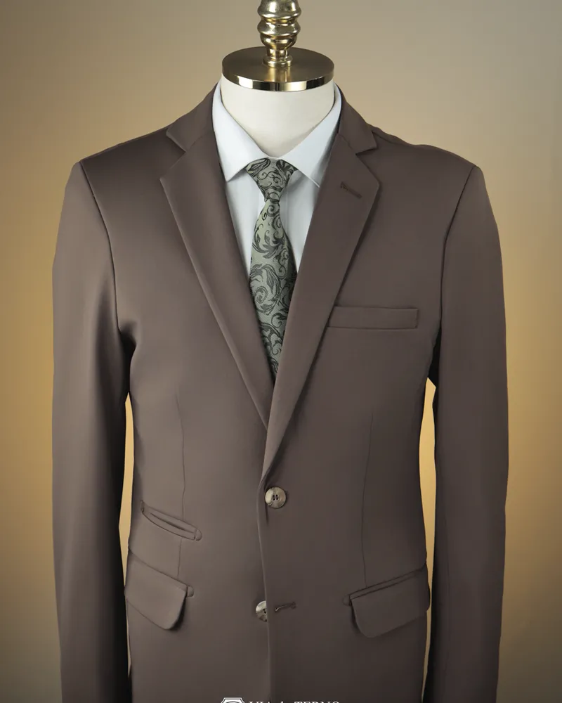 Terno Slim Chocolate elastano – Terno do Rei
