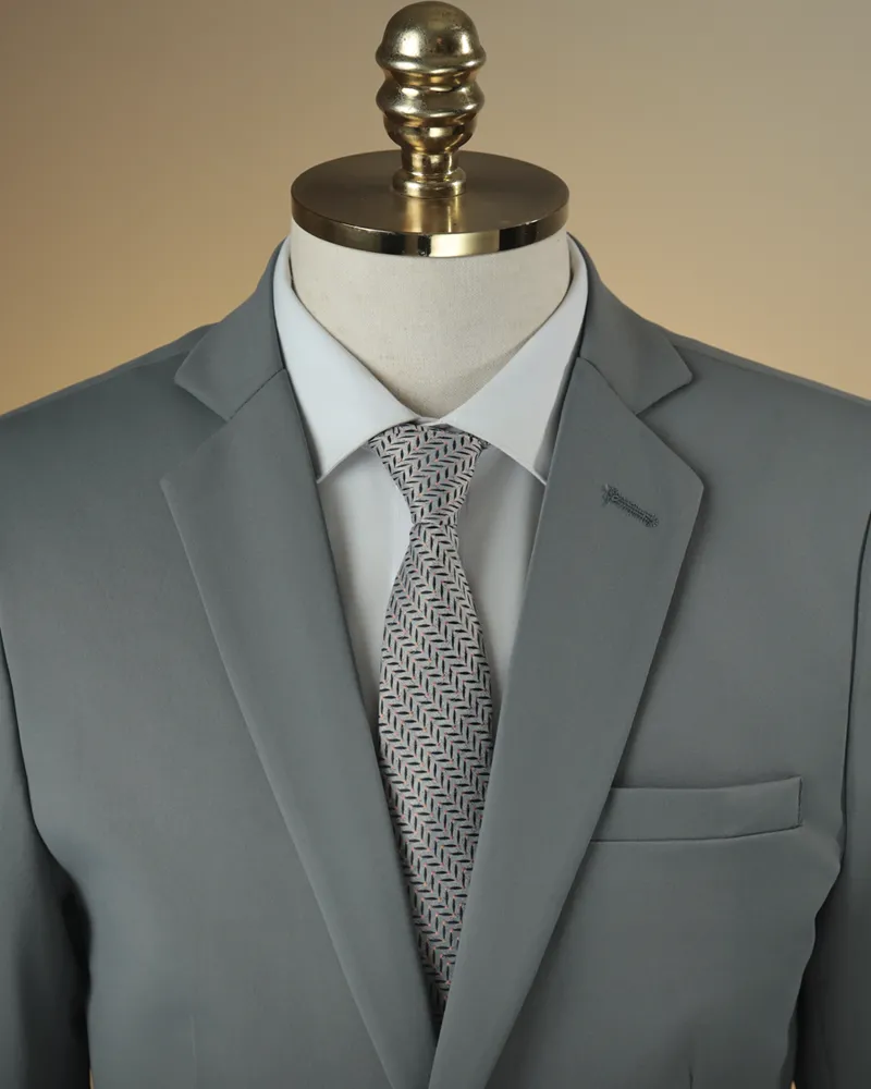 Terno Slim Chumbo elastano – Terno do Rei