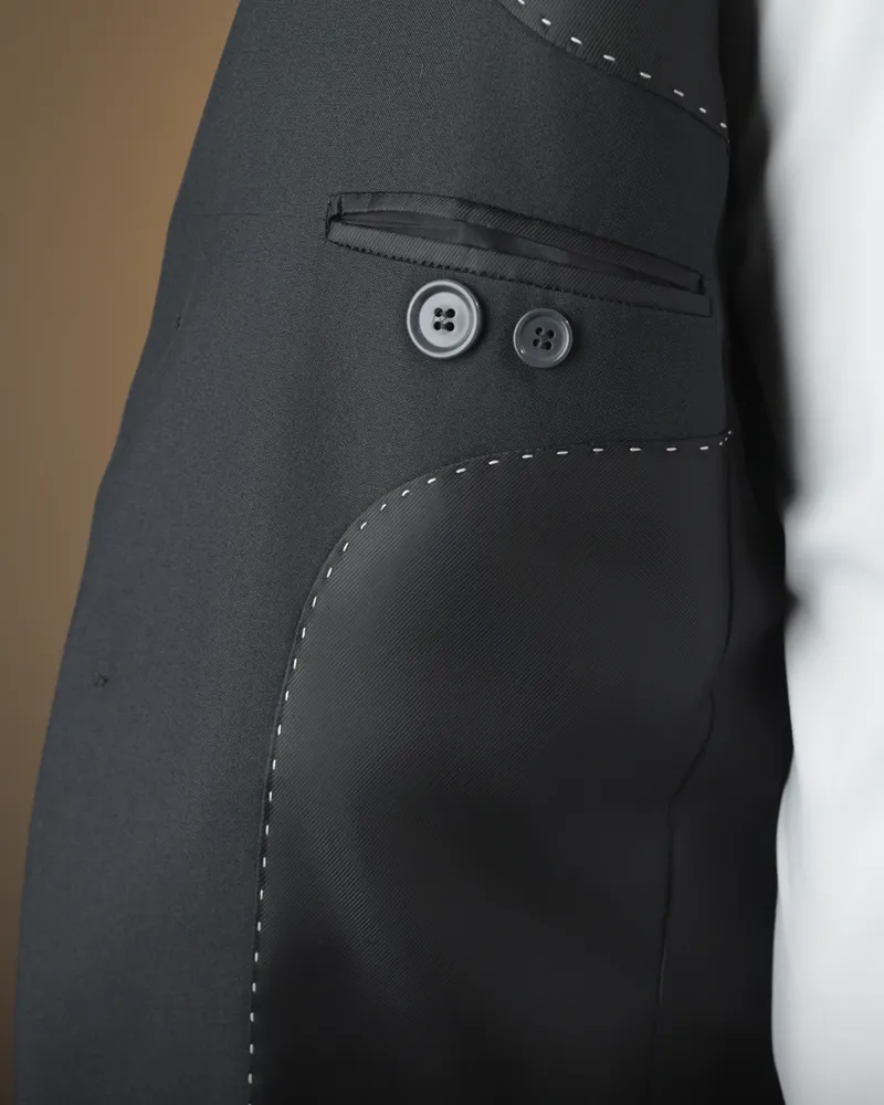 Terno Slim Chumbo oxford – detalhe