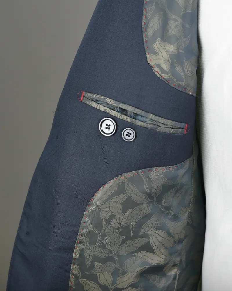Terno Slim Chumbo poliviscose premium – detalhe