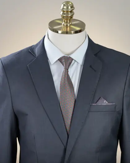 Terno Slim Cinza Escuro Semi Encerado poliviscose premium – Terno do Rei