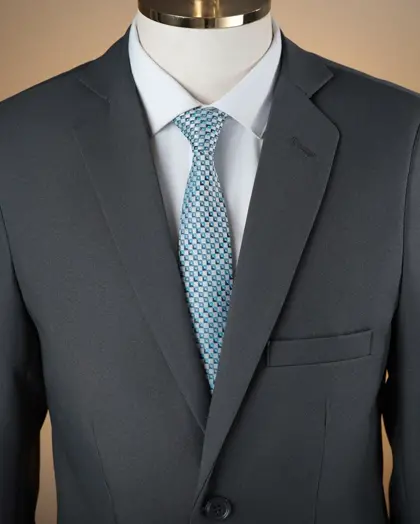 Terno Slim Cinza Liso oxford – Terno do Rei
