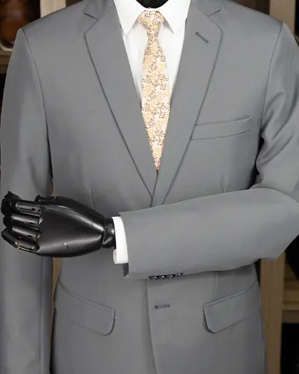 Terno Slim Cinza oxford – Terno do Rei
