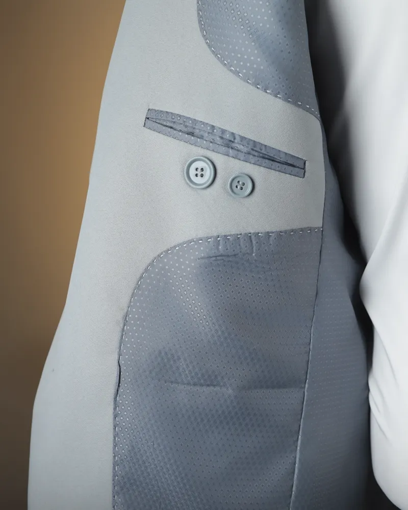 Terno Slim Ice Liso microfibra premium – detalhe