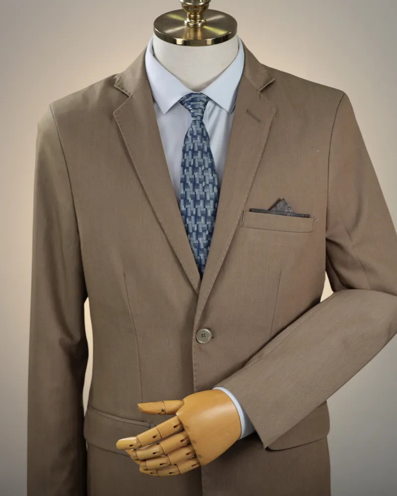 Terno Slim Marrom poliviscose premium – Terno do Rei