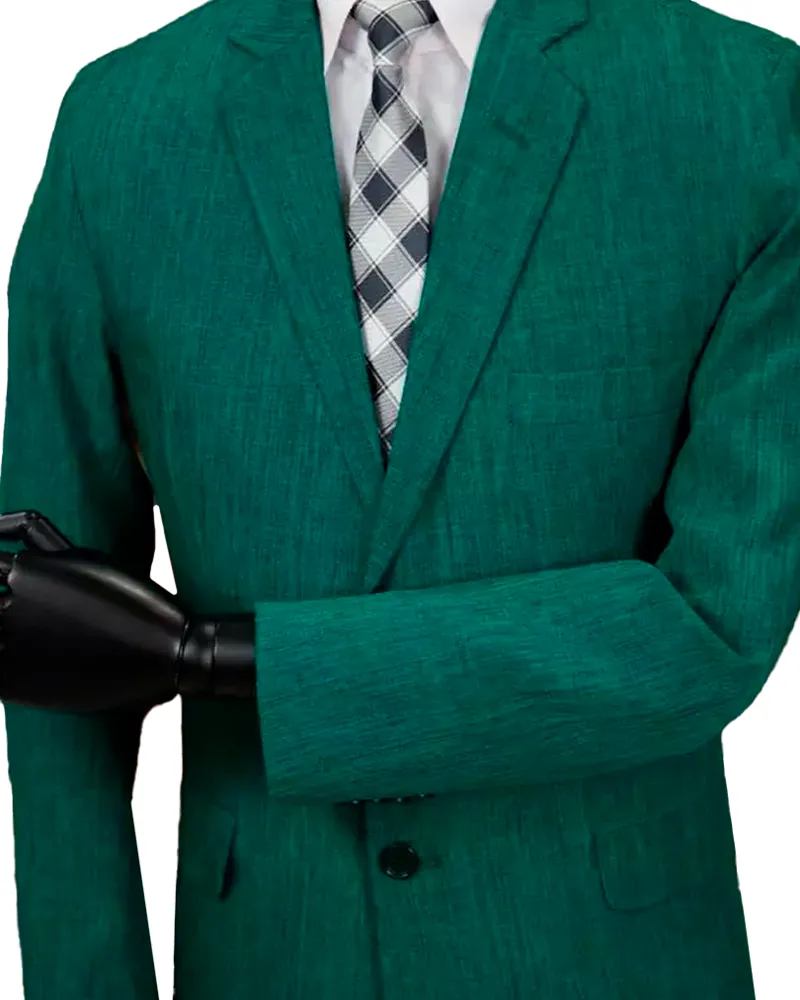 Terno Slim Melange Verde Bandeira tecido premium – Terno do Rei