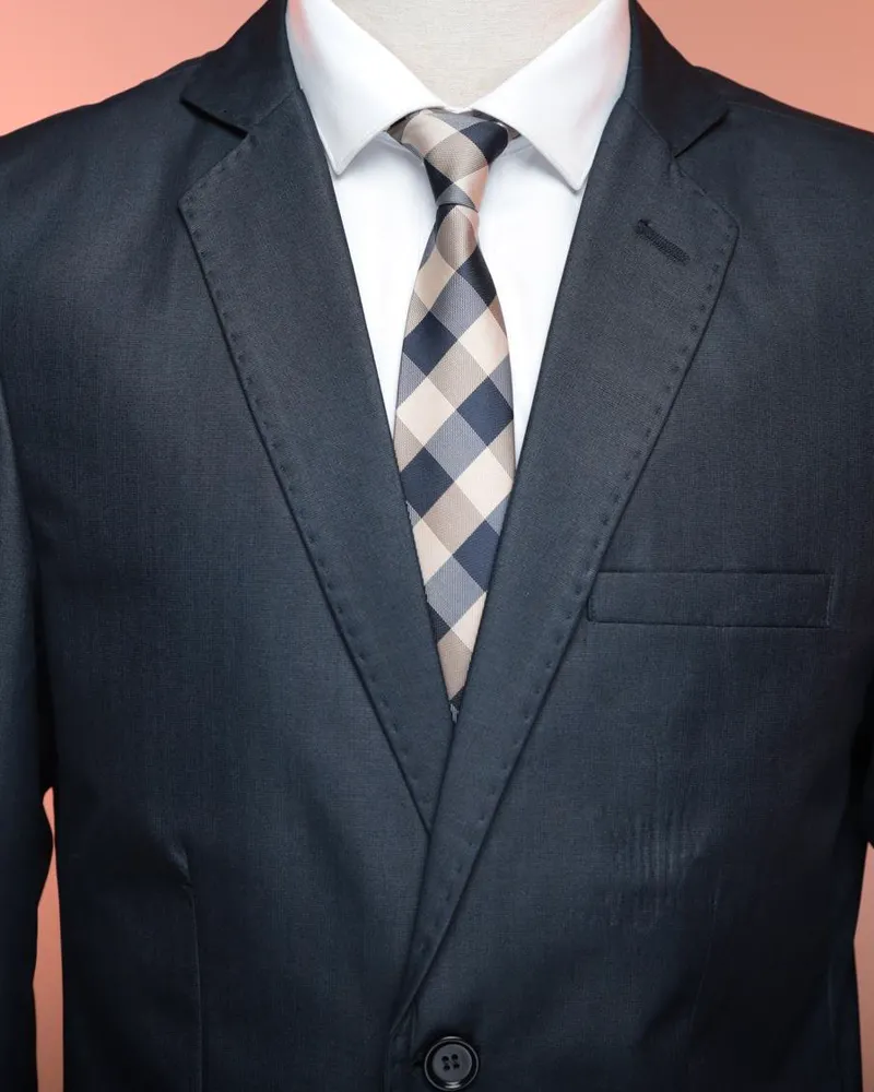 Terno Slim Navy Detalhado fio indiano premium – Terno do Rei