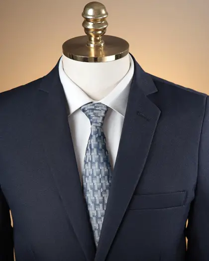 Terno Slim Navy Liso oxford – Terno do Rei