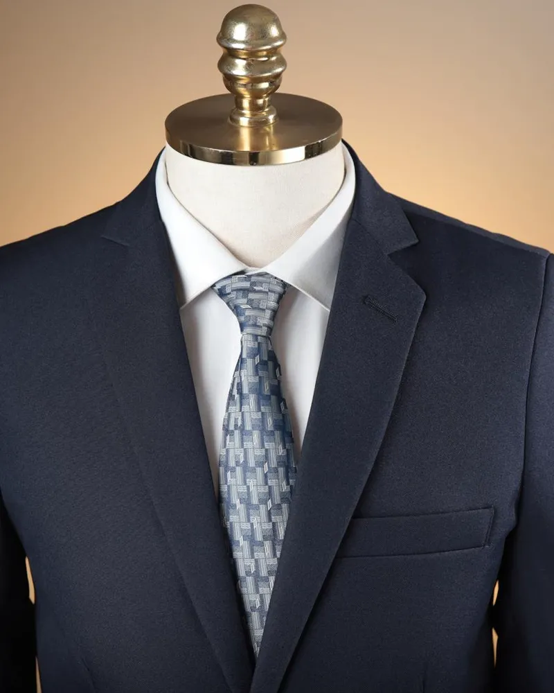 Terno Slim Navy Liso oxford – Terno do Rei