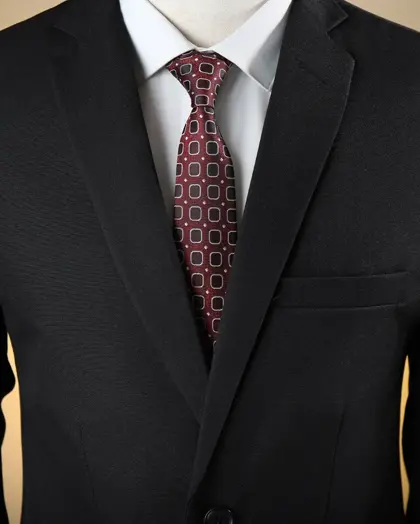 Terno Slim Preto Liso oxford – Terno do Rei