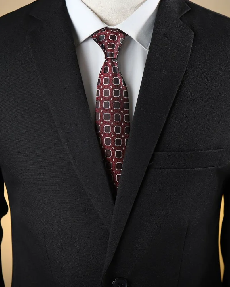 Terno Slim Preto Liso oxford – Terno do Rei