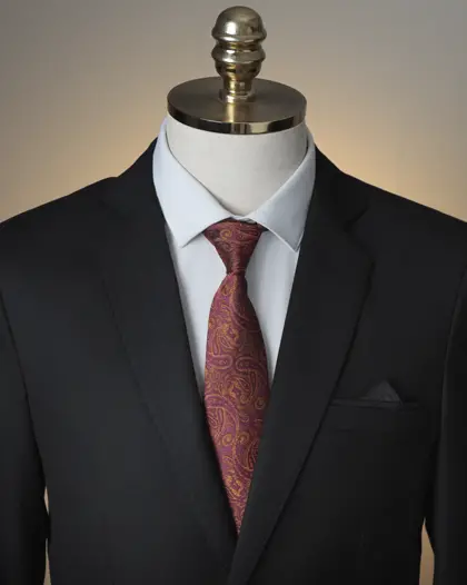 Terno Slim Preto Semi Encerado poliviscose premium – Terno do Rei