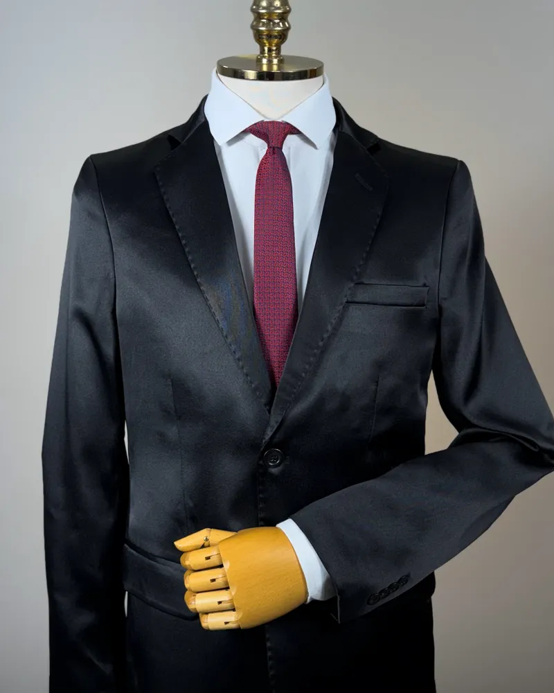 Terno Slim Preto tecido premium – Terno do Rei