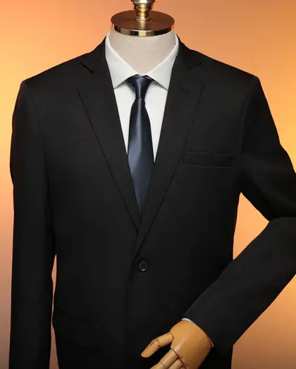 Terno Slim Preto Xadrez microfibra premium – Terno do Rei