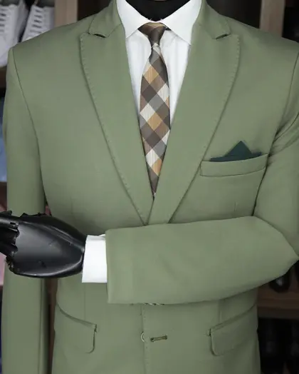 Terno Slim Tech Malha Verde Army tech malha – Terno do Rei