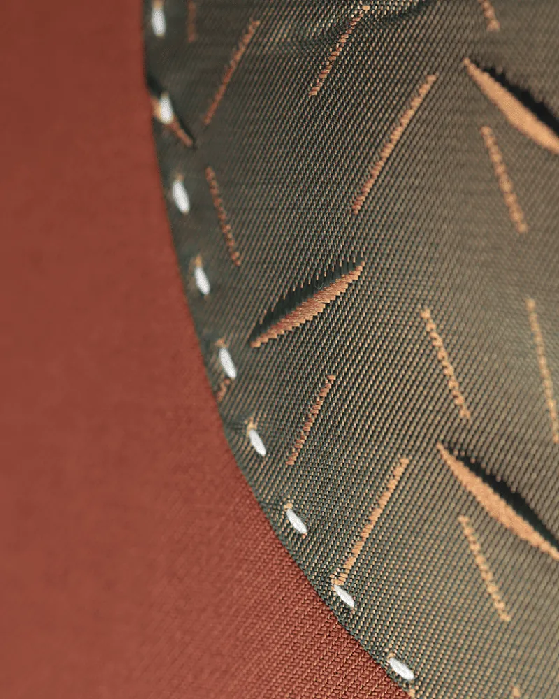 Terno Slim Terracota Fosco poliviscose – detalhe